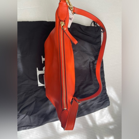 NWT RALPH LAUREN  Kassie medium leather convertible shoulder bag fall orange - Picture 12 of 12